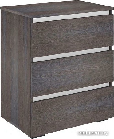 Комод Кортекс-мебель Бари 60 3ш (береза/береза/белый)
