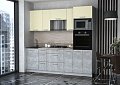 Готовая кухня Интерлиния Мила Лайт 2.3 ВТ (ваниль/бетон/травертин)