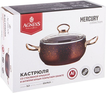 Кастрюля Agness Mercury 953-003