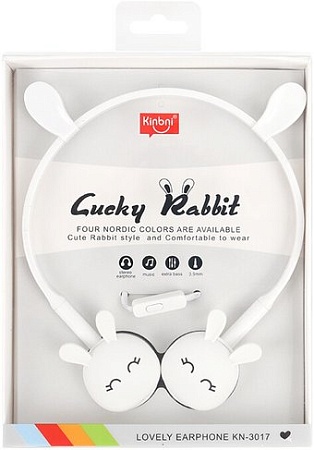 Наушники Darvish Зайчики DV-H-1411-3 (белый)