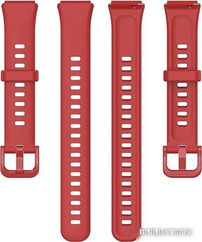 Ремешок Rumi силиконовый для Huawei Band 7 (красный)