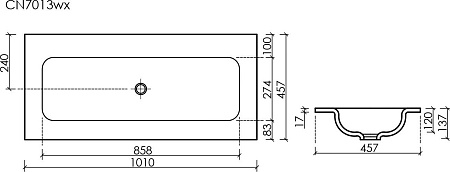 Умывальник Ceramica Nova CN7013wx