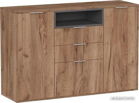 Тумба Интермебель Рио-6 Р-006 (дуб крафт табачный/графит серый)