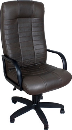 Кресло Деловая обстановка Атлант Стандарт (шоколад, кожа люкс)