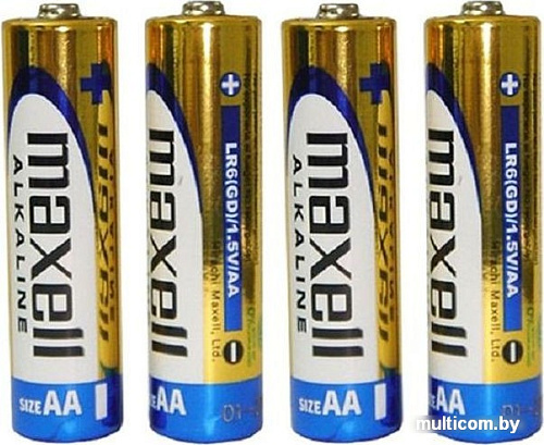 Батарейки Maxell Alkaline AA 4 шт (в блистере)