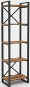 Стеллаж Hype Mebel Стандарт 80x200 (черный/дуб галифакс олово)