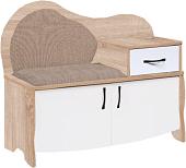 Мебель-класс 012.6 (белый/дуб сонома, левая)