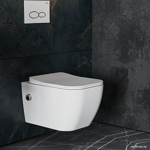 Унитаз подвесной Roxen Cube Bidet 530135-01X Rimless Soft Close с функцией биде