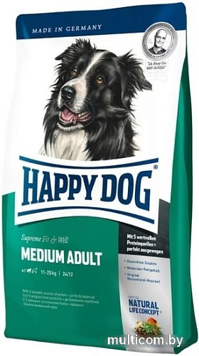 Сухой корм для собак Happy Dog Supreme Fit&Well Medium Adult 12 кг