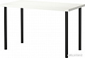 Письменный стол Ikea Линнмон/Адильс (белый/черный) [092.468.04]