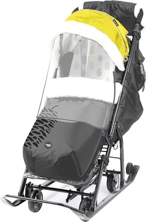 Санки-коляска Nika НД7-5К/1 (черный/золото)