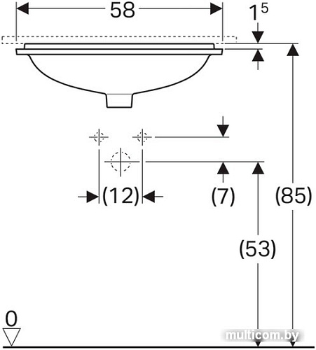 Умывальник Geberit Variform 500.767.01.2
