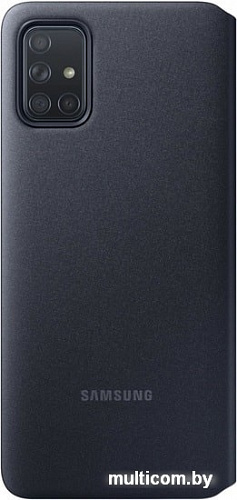 Чехол Samsung S View Wallet Cover A71 (черный)