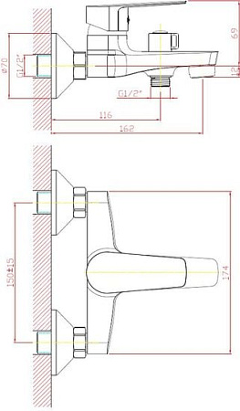 Смеситель Voda Iris IR 54