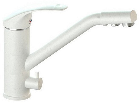 Смеситель MARRBAXX Карельский камень КМ010/G31 (белый)