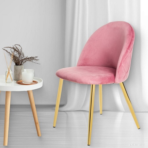Стул Mio Tesoro Симона DC-125-G062 (розовый/золото, G062-86)