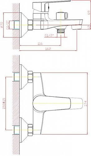 Смеситель Voda Iris IR 54