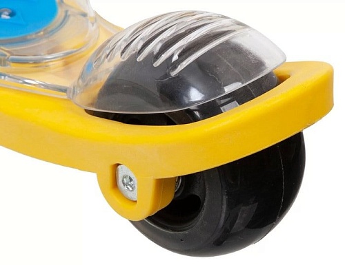 Самокат Novatrack RainBow Pro Transparent 120PROT.RAINBOW.BL20 (голубой/желтый)