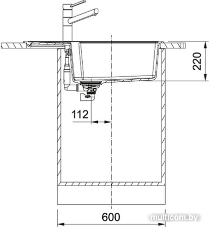 Кухонная мойка Franke UBG 611-78L (графит)