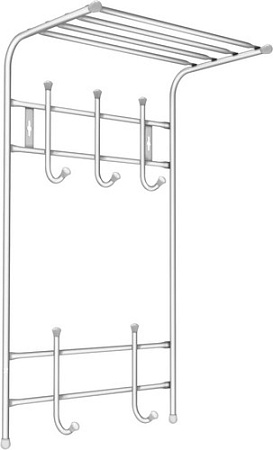 Вешалка для одежды Nika ВПТ5/МБ (матовый белый)