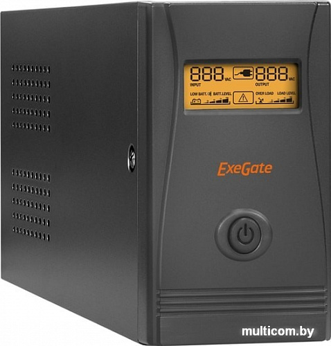 Источник бесперебойного питания ExeGate Power Smart ULB-850.LCD.AVR.EURO.RJ.USB