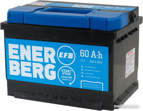 Автомобильный аккумулятор Enerberg EFB 60 R низк (60 А·ч)