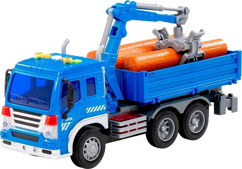 Автомобиль с краном Полесье Сити 96012 (синий)