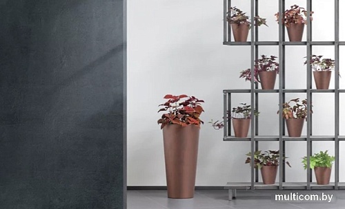 Кашпо Prosperplast Tubus Slim Corten DTUS150C-7601U (черный/коричневый)