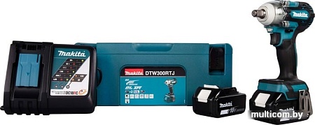 Гайковерт Makita DTW300RTJ (с 2-мя АКБ)