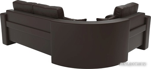 Угловой диван Mebelico Кембридж угловой 108831 (левый, экокожа, коричневый)
