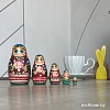 Развивающая игра Брестская Матрешка Девушка с ромашками и васильками в белорусском костюме (набор 5)
