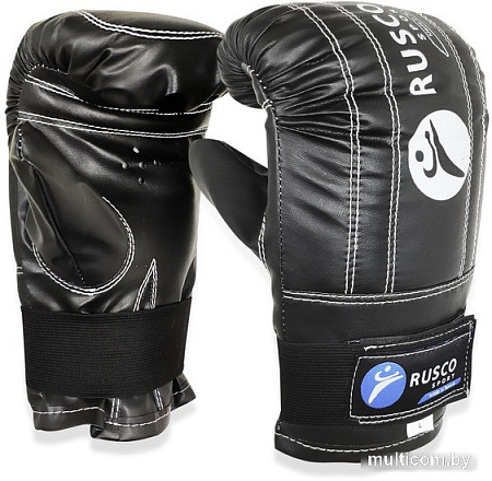 Тренировочные перчатки Rusco Sport к/з (S, черный)