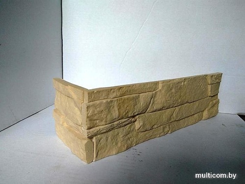 Декоративный камень Polinka Рифейский сланец У0202 Г (бежевый градиент, угловой)