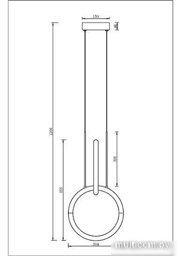 Подвесная люстра Maytoni Node MOD165PL-L18G3K