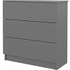 Комод Горизонт Нео 760 3 ящика (серый графит)