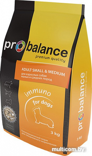 Корм для собак Probalance Immuno Adult Small & Medium 15 кг