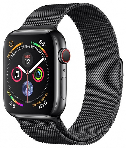 Часы Apple Watch Series 4 GPS + Cellular 44mm Stainless Steel Case with Milanese Loop