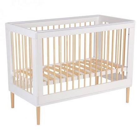 Классическая детская кроватка Polini Kids Simple 360 (белый/натуральный)