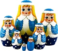 Развивающая игра Брестская Матрешка Новогодние матрешки для детей в виде снегурочки (набор 7 шт)