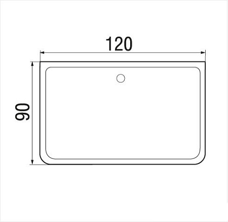 Душевой поддон River Wemor 120/90/24 S