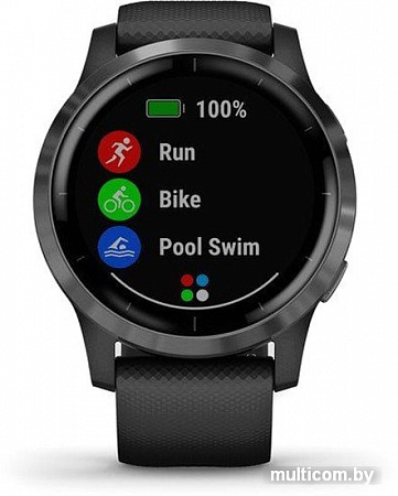 Умные часы Garmin Vivoactive 4 (черный/серый)
