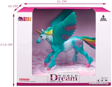 Фигурка Masai Mara Мир фэнтези. Зеленый единорог с крыльями MM206-447