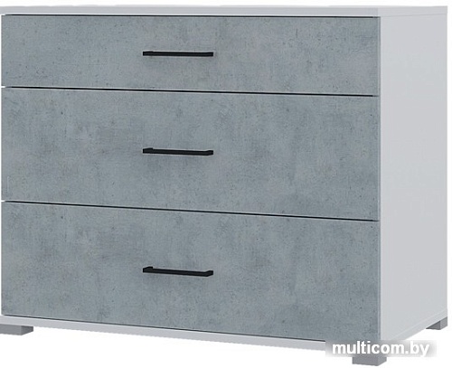 Комод Горизонт Victor (белый-бетон)