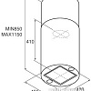 Кухонная вытяжка Jetair Pipe Island WH/A/43 (PRF0099305)