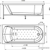 Торцевой экран под ванну Vannesa Николь 180х80 L 2-31-0-1-0-210 (торцевой)