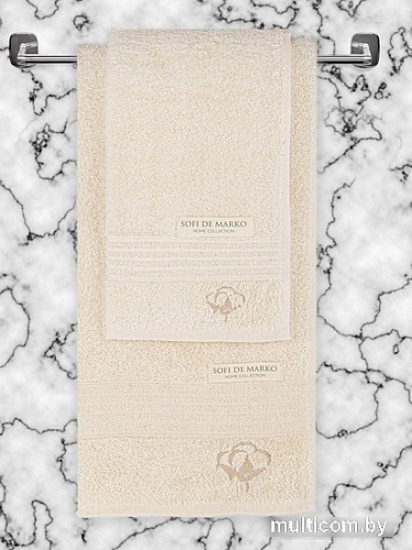 Набор полотенец Sofi De MarkO Nicole 50х90 70х140 Пол-Нк-бж-КТ (бежевый)