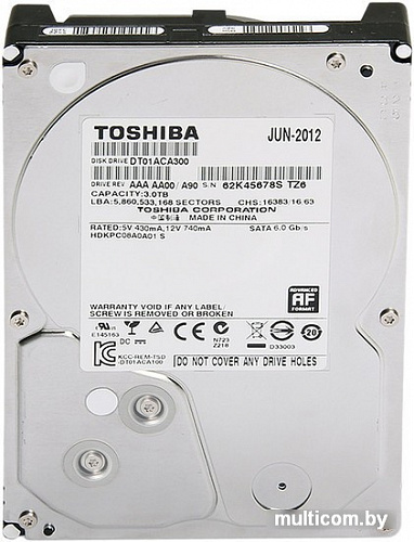 Жесткий диск Toshiba DT01ACA 3TB (DT01ACA300)