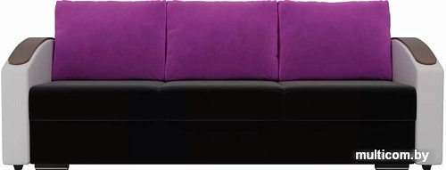 Диван Лига диванов Монако slide 102009 (черный/белый/фиолетовый)