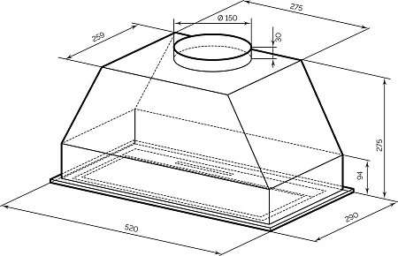Кухонная вытяжка LEX Hyper 600 GS GR