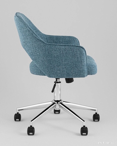 Офисное кресло Stool Group Кларк Clarkson Tweed Blue (рогожка, синий)